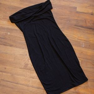 Off-the-shoulder Black Bodycon Dress